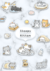 ลูกแมวง่วงนอน (สีฟ้า)