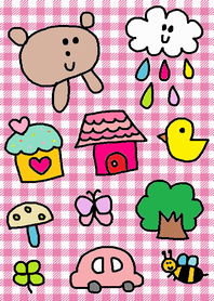 (kumako x pink check )