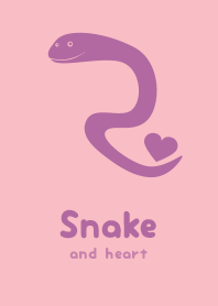 Snake & heart Light orchid pink