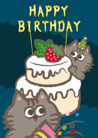 貓先生喵小姐的生日派對！(神秘青藏色)