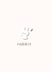 Rabbits5 Musical note [Beige]