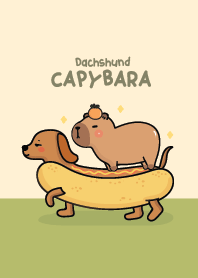 คาปิบาร่าเอง & หมาดัชชุนน่ารัก (สีเขียว)