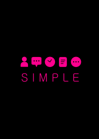 シンプル（ブラック ピンク）V.12
