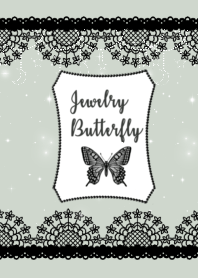 Jewelry Butterfly♡light glay