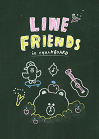 LINE FRIENDS in Chalkboard