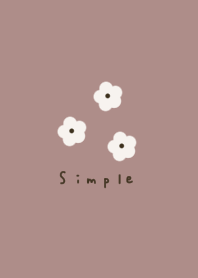 Dull pink and round flowers.