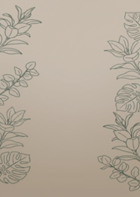 Soft Beige Botanical Frame