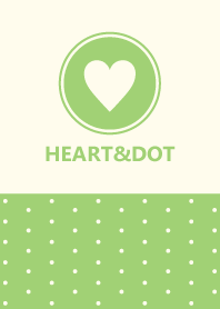 HEART&DOT -YELLOW GREEN-