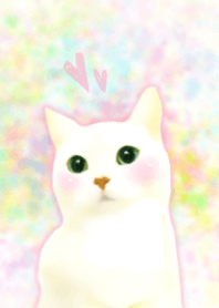 Colorful pastel cat