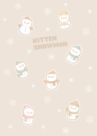 cute Cats Snowman 1