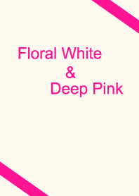 Floral White & Deep Pink