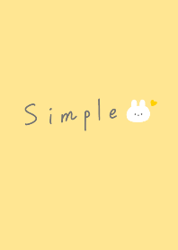 simple cute rabbit yellow