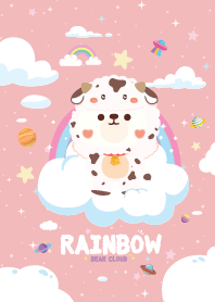 Bear Rainbow Cloud Pink