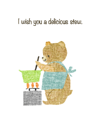 ホワイトシチューを作るくま