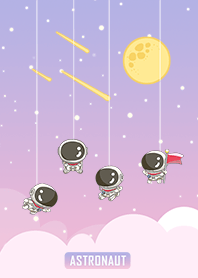可愛寶貝太空人-星光閃閃(浪漫漸層)粉紫色