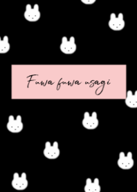 Fuwafuwa rabbit /black pink