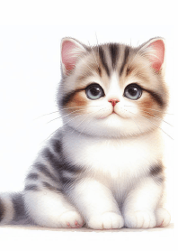 The Gentle Striped Kitten