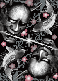 真・般若と桜鯉