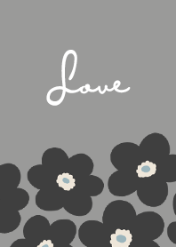 in bloom, flower c / dim grey