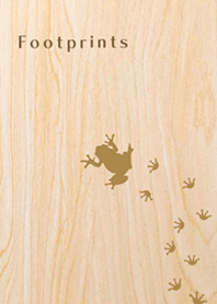 wood grain frog silhouette