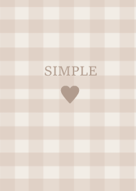 SIMPLE HEART_check beigebrown(JP)