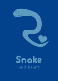 Snake & heart Royal blue