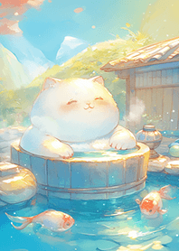 在仙境泡溫泉の享受貓❤️