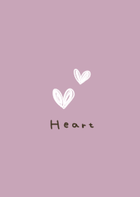 purple beige and heart.