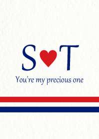 S&T イニシャル -Red & Blue-