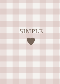 SIMPLE HEART //check brownpinkbeige