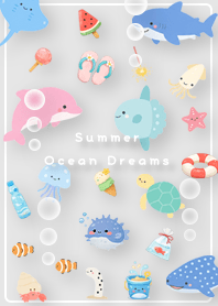 Gray Summer Dreams Under the Sea