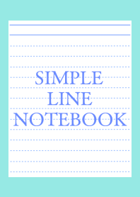 SIMPLE BLUE LINE NOTEBOOKj-BLUE GREEN