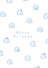 Ghost Friend Pattern(line)/blue white.