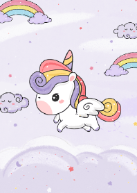 The Flying Unicorn and Clouds