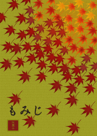 |改| 和風圖案08 (紅葉) + 抹茶色 |os
