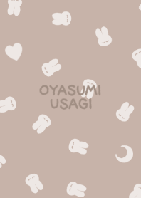 OYASUMI USAGI  #Pattern #beige