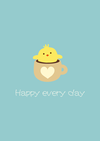 Yellow chick coffee cup