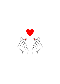 Finger heart English theme.