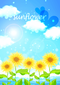 Happy sunflower and summer landscape 2
