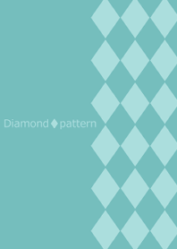 Chic diamond pattern -Blue green-