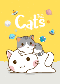 Three Cats Love Yellow