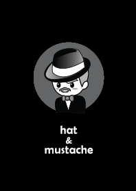 hat & mustache (dark)