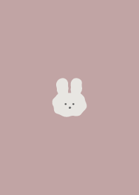 simple&cute rabbit-pink-beige