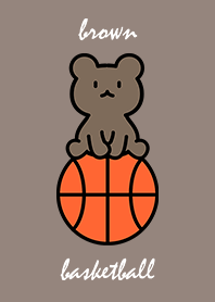 basketball and sitting bear cub brown.