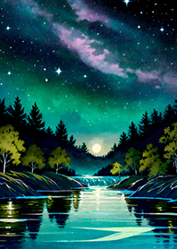 Beautiful starry night view#2005