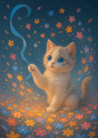 花海中的貓咪01