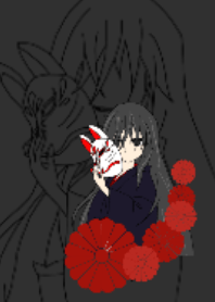 Girlandflower on the foxface, Black.ber
