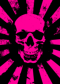Skull - Pink & Black - Burst