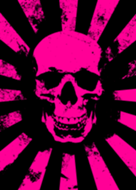 Skull - Pink & Black - Burst