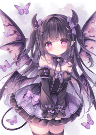 Cute Purple Butterfly Devil